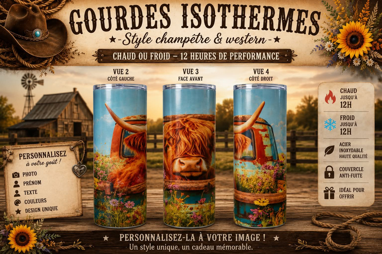 Tumbler Vache Highland